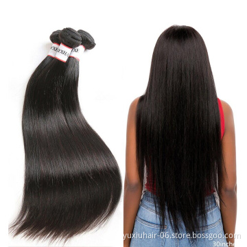 Cheap 30inch Indian hair weave bundles Natural color Virgin hair Cuticle aligned Brazilian hair Extension